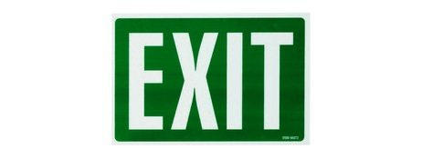 UNSPECIFIED MANUFACTURER DURABLE NON-ADHESIVE EXIT SIGN FOR GERALDTON BUILDINGS