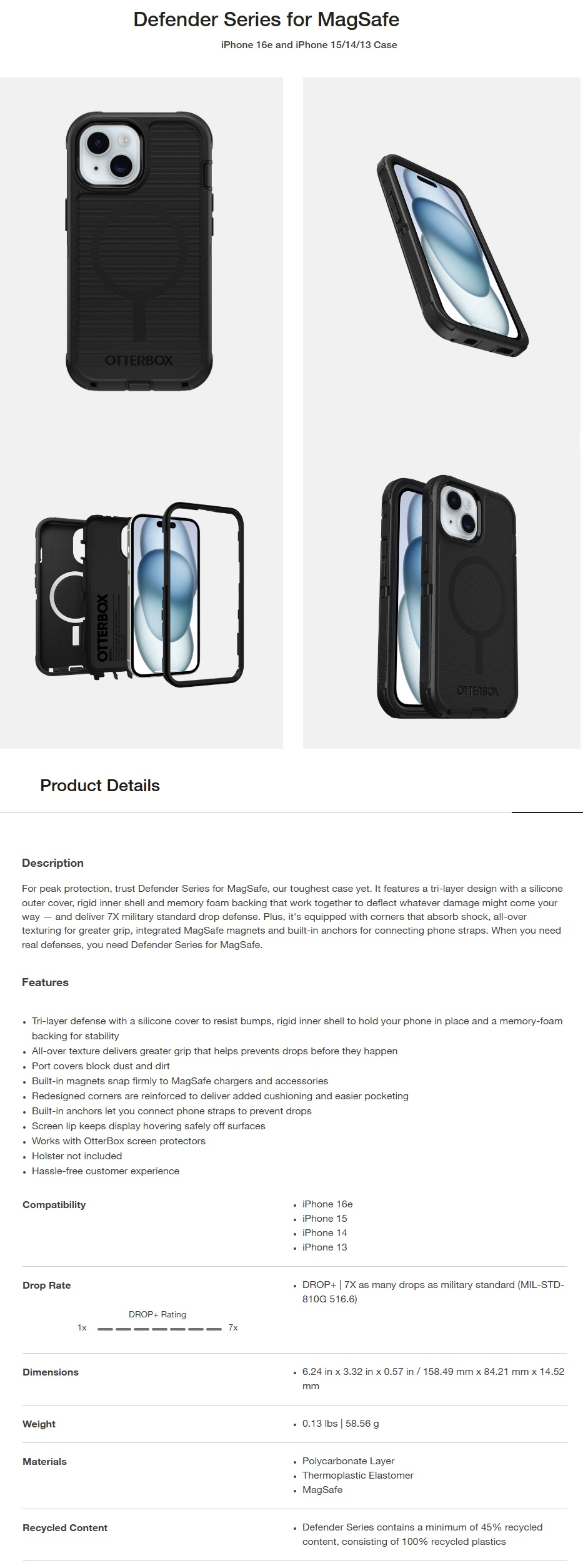 OTTERBOX DEFENDER CASE FOR IPHONE 15 PRO MAX - RUGGED PROTECTION