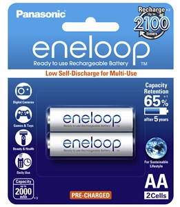 PANASONIC ENELOOP RECHARGEABLE BATTERIES - LOW SELF-DISCHARGE POWER