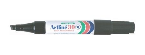 UNSPECIFIED MANUFACTURER PERMANENT ALUMINIUM MARKER PEN - BLACK CHISEL TIP