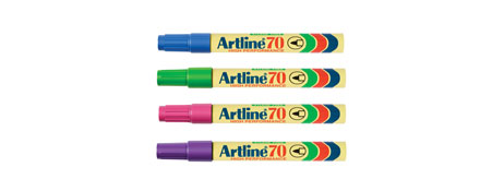 UNSPECIFIED MANUFACTURER PERMANENT MARKER PEN SET - ASSORTED COLOURS, ALUMINIUM BARREL