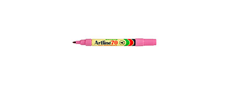 GENERAL PURPOSE MARKER BRAND (ASSUMED) PERMANENT PINK MARKER PEN - ALUMINIUM BARREL, 1.5MM LINE
