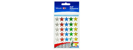QUIKSTIK PERMANENT STAR LABELS 15MM HANGSELL PACK