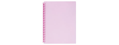 MARBIG PINK A4 REFILLABLE DISPLAY BOOK WITH 20 POCKETS