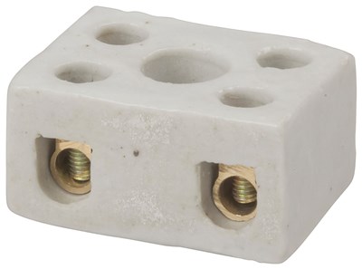 UNSPECIFIED MANUFACTURER 2 WIRE PORCELAIN TERMINAL BLOCK FOR HIGH HEAT APPLICATIONS