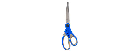 UNSPECIFIED MANUFACTURER DURABLE STAINLESS STEEL GENERAL PURPOSE SCISSORS - BLUE GRIP