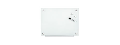 QUARTET FRAMELESS MAGNETIC GLASS WHITEBOARD 450X600MM