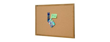 QUARTET OAK FRAME CORK BOARD 900X600MM - KEEP INFO VISIBLE