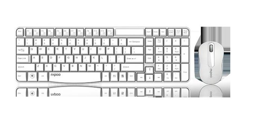 RAPOO X1800S WIRELESS KEYBOARD & MOUSE COMBO WHITE