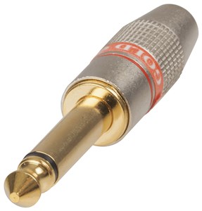 UNSPECIFIED MANUFACTURER RED 6.5MM MONO GOLD PLUG - HIGH-QUALITY AUDIO CONNECTOR