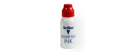 ARTLINE REFILL INK FOR STAMP PADS - 50CC RED, XYLENE FREE