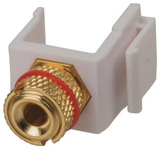 KEYSTONE BANANA JACK INSERT - RED FOR AV & DATA SETUP