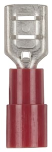 UNSPECIFIED MANUFACTURER 8 PACK RED MINI FEMALE SPADE CONNECTORS FOR 0.75-1.0MM WIRE