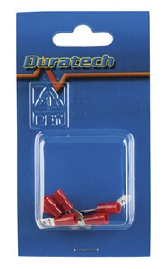 UNSPECIFIED MANUFACTURER MINI MALE SPADE CONNECTORS - RED (PACK OF 8) FOR 0.75-1.0MM WIRE