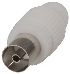 UNSPECIFIED MANUFACTURER 75 OHM PLASTIC LINE TV COAXIAL SOCKET - CRIMP TYPE