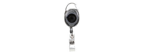 REXEL ID RETRACTABLE SNAP LOCK KEY HOLDER - CHARCOAL