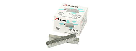 REXEL NO. 66 STAPLES (8MM) FOR 40 SHEET CAPACITY
