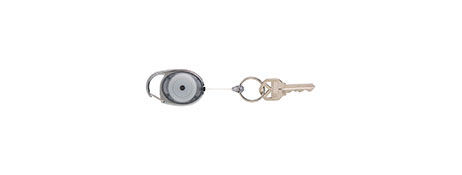 REXEL RETRACTABLE SNAP LOCK KEY HOLDER WITH 25MM RING
