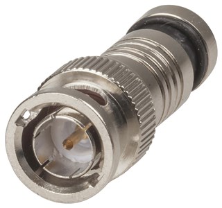 UNSPECIFIED MANUFACTURER (ASSUMING GENERIC/STANDARD COMPONENT) RG59 COMPRESSION CRIMP BNC PLUG FOR RELIABLE COAX CONNECTIONS