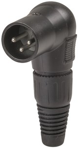 UNSPECIFIED MANUFACTURER RIGHT ANGLE 3 PIN MALE CANNON CONNECTOR FOR AUDIO REPAIRS