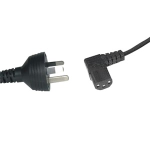 GENERIC/UNSPECIFIED MANUFACTURER 1.8M RIGHT ANGLE 3 PIN MAINS TO C13 POWER CABLE