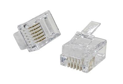 UNSPECIFIED MANUFACTURER 5 PACK RJ12 TELEPHONE PLUGS FOR STRANDED CABLE TERMINATION