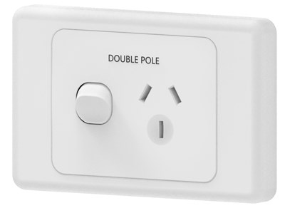 GENERIC ELECTRICAL COMPONENT RELIABLE 10A SINGLE POWERPOINT WITH DOUBLE POLE SWITCHING
