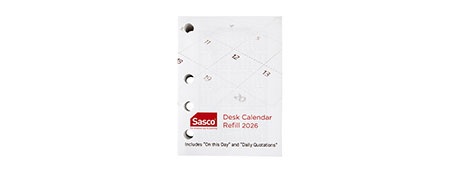 SASCO 2026 CALENDAR REFILL FOR DESK STANDS (12 MONTHS)