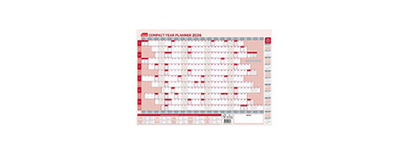 SASCO 2026 COMPACT YEAR WRITE-ON WIPE-OFF WALL PLANNER