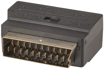 GENERIC/UNSPECIFIED MANUFACTURER SCART TO 3 RCA & S-VHS ADAPTOR WITH IN/OUT SWITCH