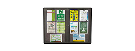 UNSPECIFIED MANUFACTURER DURABLE 1200X900MM FABRIC ENCLOSED BULLETIN BOARD