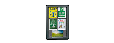 UNSPECIFIED MANUFACTURER ENCLOSED ALUMINIUM BULLETIN BOARD 900X600MM - SECURE DISPLAYS