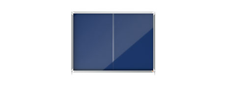 UNSPECIFIED MANUFACTURER LOCKABLE FELT NOTICE BOARD WITH SLIDING GLASS DOORS