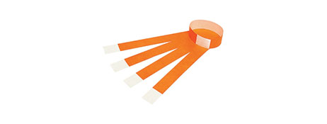 UNSPECIFIED MANUFACTURER DURABLE ORANGE TYVEK WATERPROOF EVENT WRISTBANDS - SECURE ID