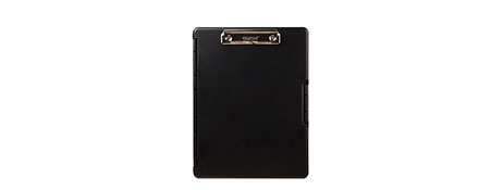 SLIMCASE SLIMLINE BLACK CLIPBOARD WITH SIDE OPENING FOR A4 & LEGAL