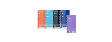 UNSPECIFIED MANUFACTURER SLIMLINE SPIRAL NOTEBOOK | 200 PAGES | ASSORTED COLOURS