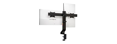 SMARTFIT SPACE-SAVING DUAL MONITOR ARM FOR SHALLOW DESKS