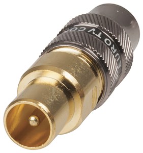UNSPECIFIED MANUFACTURER SOLDERLESS GOLD 75 OHM TV COAXIAL PLUG FOR 8MM CABLE