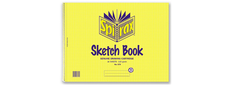 SPIRAX 32 PAGE PLAIN CARTRIDGE PAPER BOOK SPIRAL BOUND