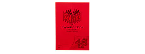 SPIRAX 48 PAGE A4 EXERCISE BOOK - 12MM RULED, RED MARGIN