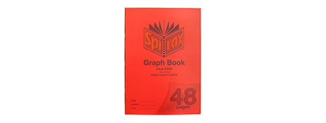 SPIRAX EDUCATION PRODUCTS SPIRAX A4 48 PAGE 5MM GRID EXERCISE BOOK - RED COVER