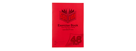 SPIRAX A4 48 PAGE RULED EXERCISE BOOK WITH RED MARGIN