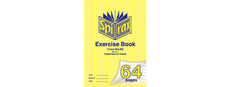 SPIRAX A4 64 PAGE STAPLE BOUND EXERCISE BOOK FOR STUDENTS