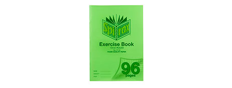 SPIRAX A4 96 PAGE EXERCISE BOOK - 12MM RULED, RED MARGIN
