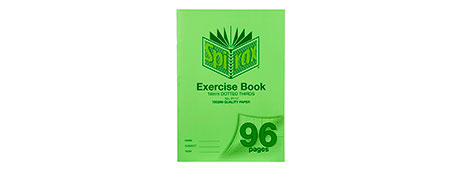 SPIRAX A4 96 PAGE 18MM RULED EXERCISE BOOK - RED MARGIN