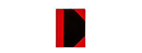 SPIRAX BLACK & RED HARD COVER NOTEBOOKS - A4 RULED PAGES