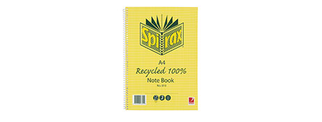 SPIRAX RECYCLED A4 NOTEBOOK | 120 PAGE SPIRAL BOUND