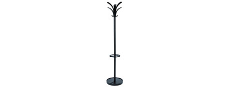 UNSPECIFIED MANUFACTURER HEAVY DUTY ROTATING COAT RACK WITH UMBRELLA STAND - BLACK