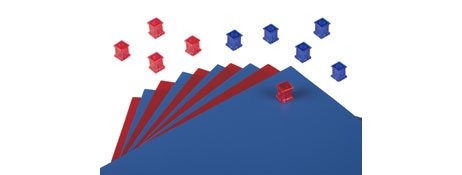 QUARTET ASSORTED COLOUR SQUARE MAGNETS FOR OFFICE & HOME