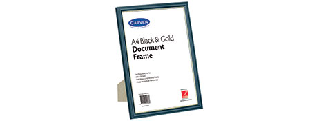 UNSPECIFIED MANUFACTURER BLACK & GOLD DOCUMENT FRAME FOR CERTIFICATES & AWARDS